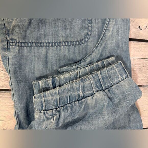 Talbots Tencel Blue Chambray Weekend Wash Casual Soft Comfy Joggers Size L - Picture 16 of 16